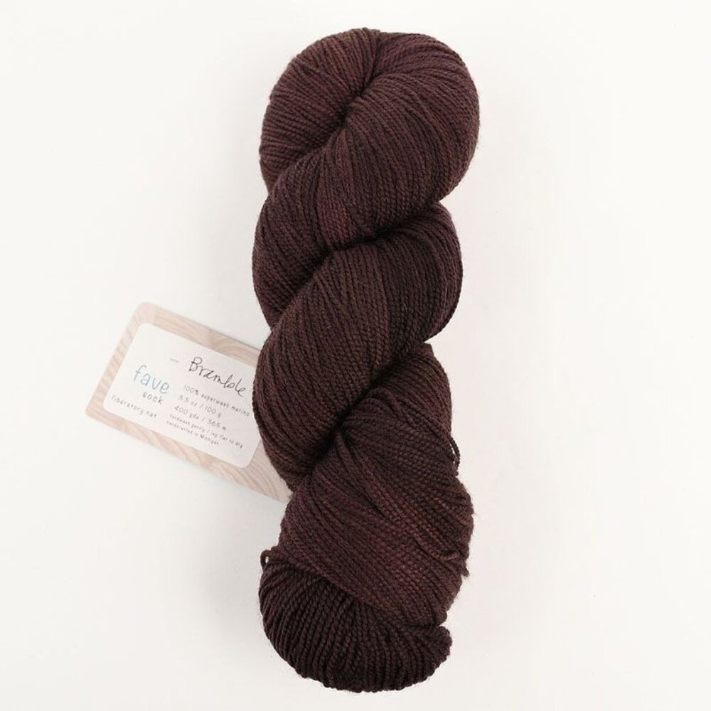 Fiberstory Fave Sock Yarn 100% Superwash Merino 100g 400yds Color Bramble